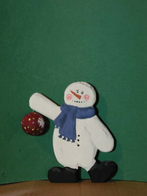 Standing snowman ornament