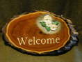 Spring welcome plaque